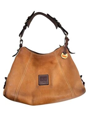 Dooney & Bourke Vintage EAST WEST Leather Hobo Shoulder Bag